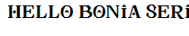 Hello Bonia Serif